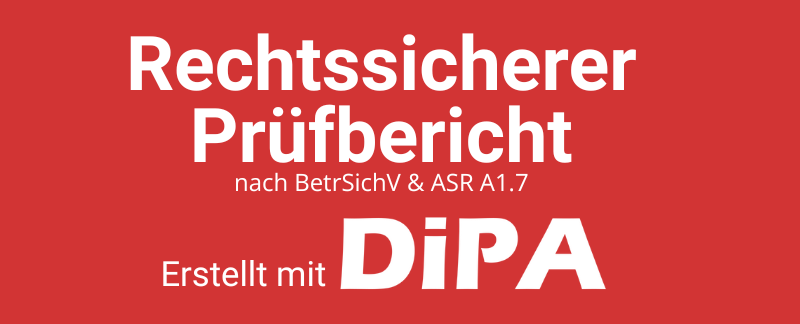 Rechtssicherer Prüfbericht für Türen und Tore nach BetrSichV und ASR A1.7, erstellt mit DiPA