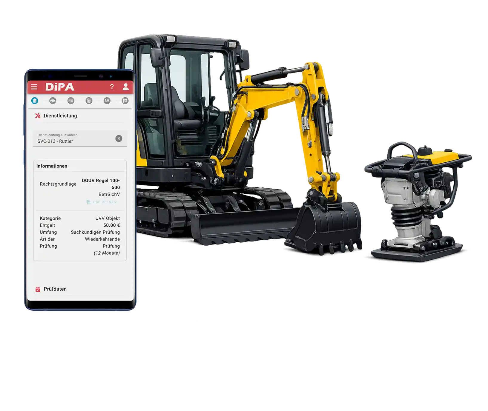 UVV Prüfung an Baumaschinen